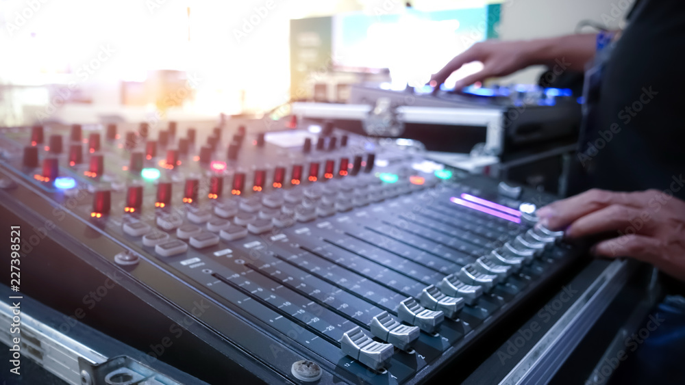 Light and Sound control mixer for Event on stage ,Professional device equipment