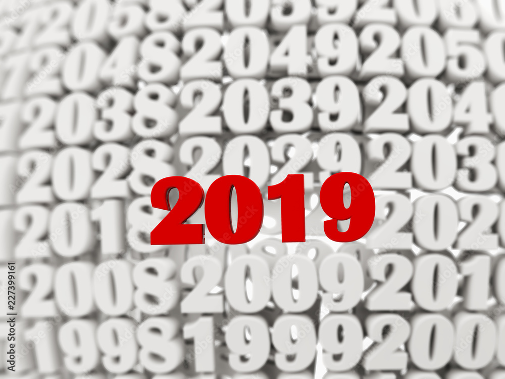 2019 Happy New Year symbol with other years 2019 Happy New Year symbol with other years