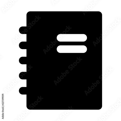 Notebook Education School Learning Creation Culture vector icon