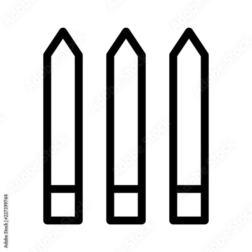 Pencils Education School Learning Creation Culture vector icon