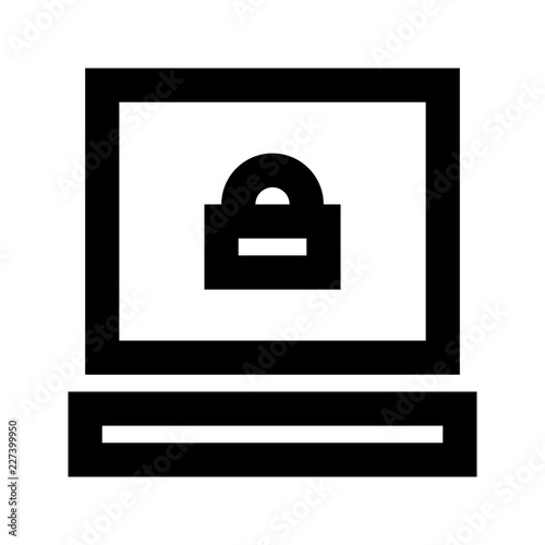 Notebook Lock Security Protect Protection Secure vector icon