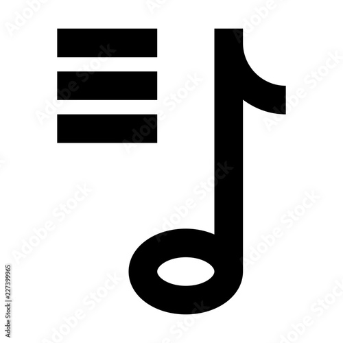 Note Music Playlist Gui Web vector icon