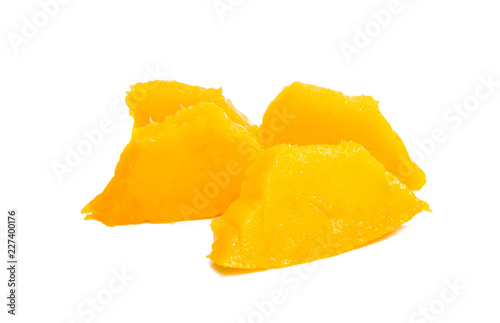 mango slices isolated
