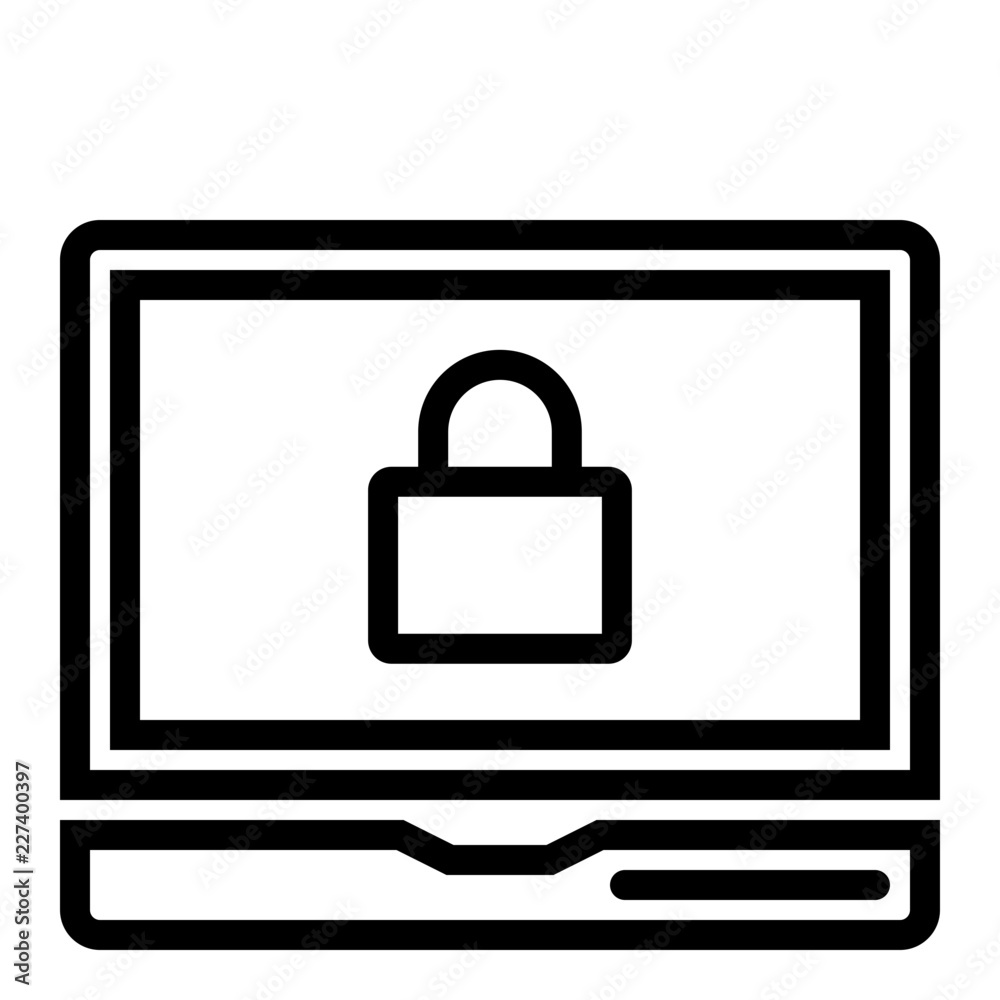 Notebook Lock Computer Service IT Programming Hardware Webdesign vector icon Notebook Lock Computer Service IT Programming Hardware Webdesign vector icon