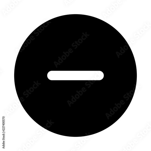 Minus Application Web Interface Software vector icon