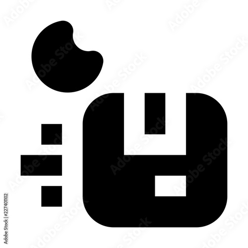 Overnight Parcel Service Delivery Fast Express vector icon
