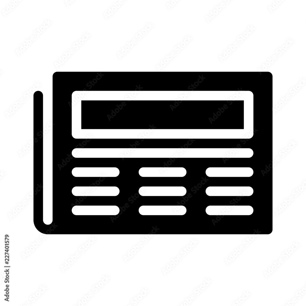 Newspaper News Report Business Journalist Information vector icon Newspaper News Report Business Journalist Information vector icon