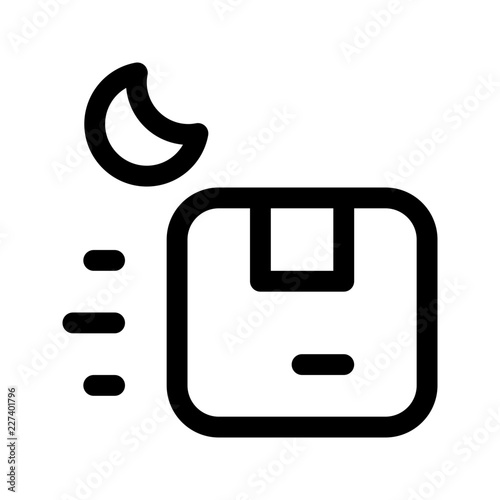 Overnight Parcel Service Delivery Fast Express vector icon