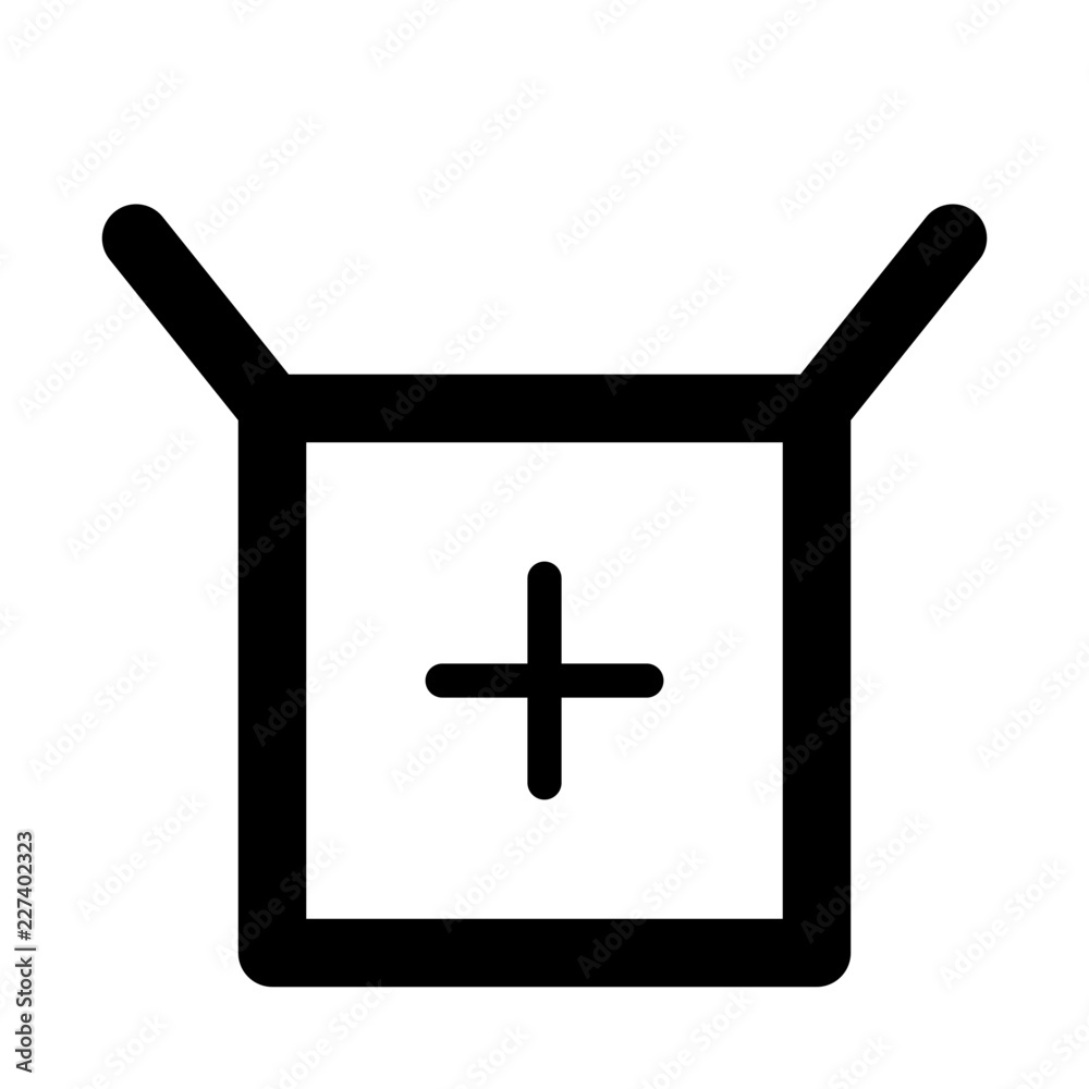 Obraz premium Package Add Mail Postal Service Envelope Delivery vector icon