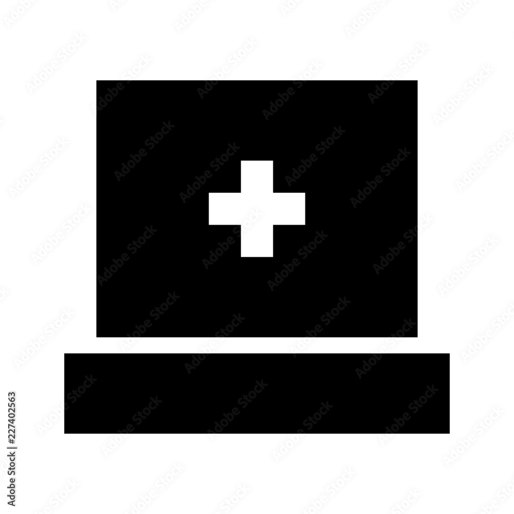 Notebook Web Medicine Hospital Doctor Medical vector icon