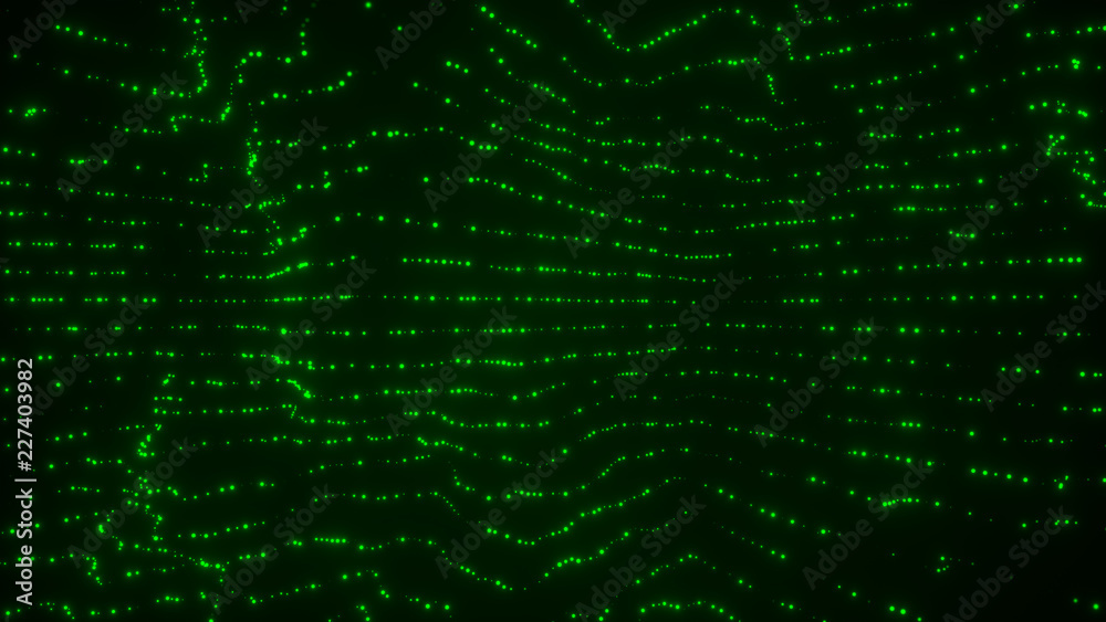 Abstract green particles background Abstract green particles background