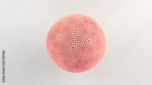 Red sphere on the white surface