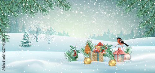 Vector Christmas Landscape