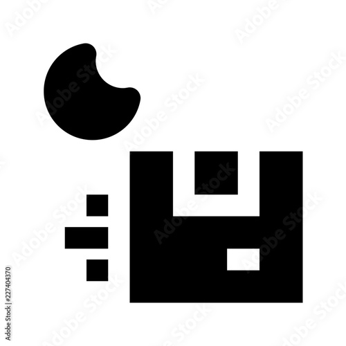 Overnight Parcel Service Delivery Fast Express vector icon