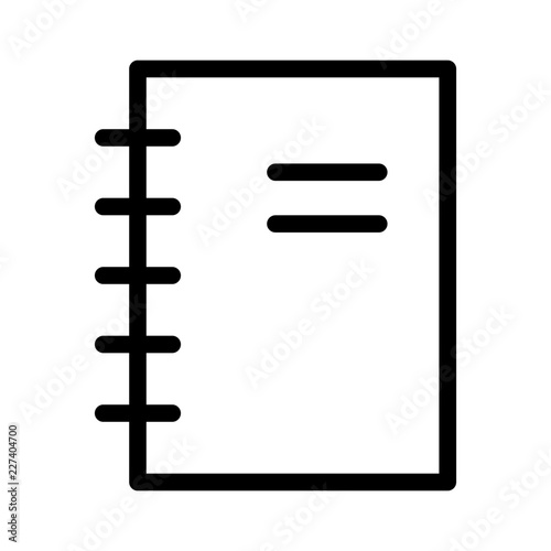 Notebook Education School Learning Creation Culture vector icon