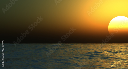 Fototapeta Naklejka Na Ścianę i Meble -  Beautiful sea and sky at sunset