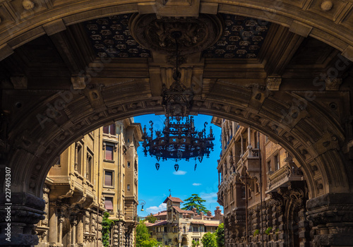 Fotografie Rome (Italy) - The esoteric quarter of Rome, called 'Quartiere Coppedè', designe