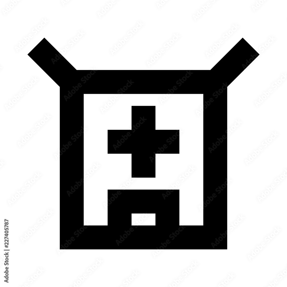 Fototapeta premium Parcel Add Commerce Market Shop Supermarket vector icon