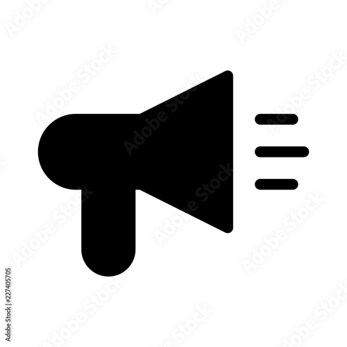 Megaphone Communicate Broadcast News Television Newscast vector icon