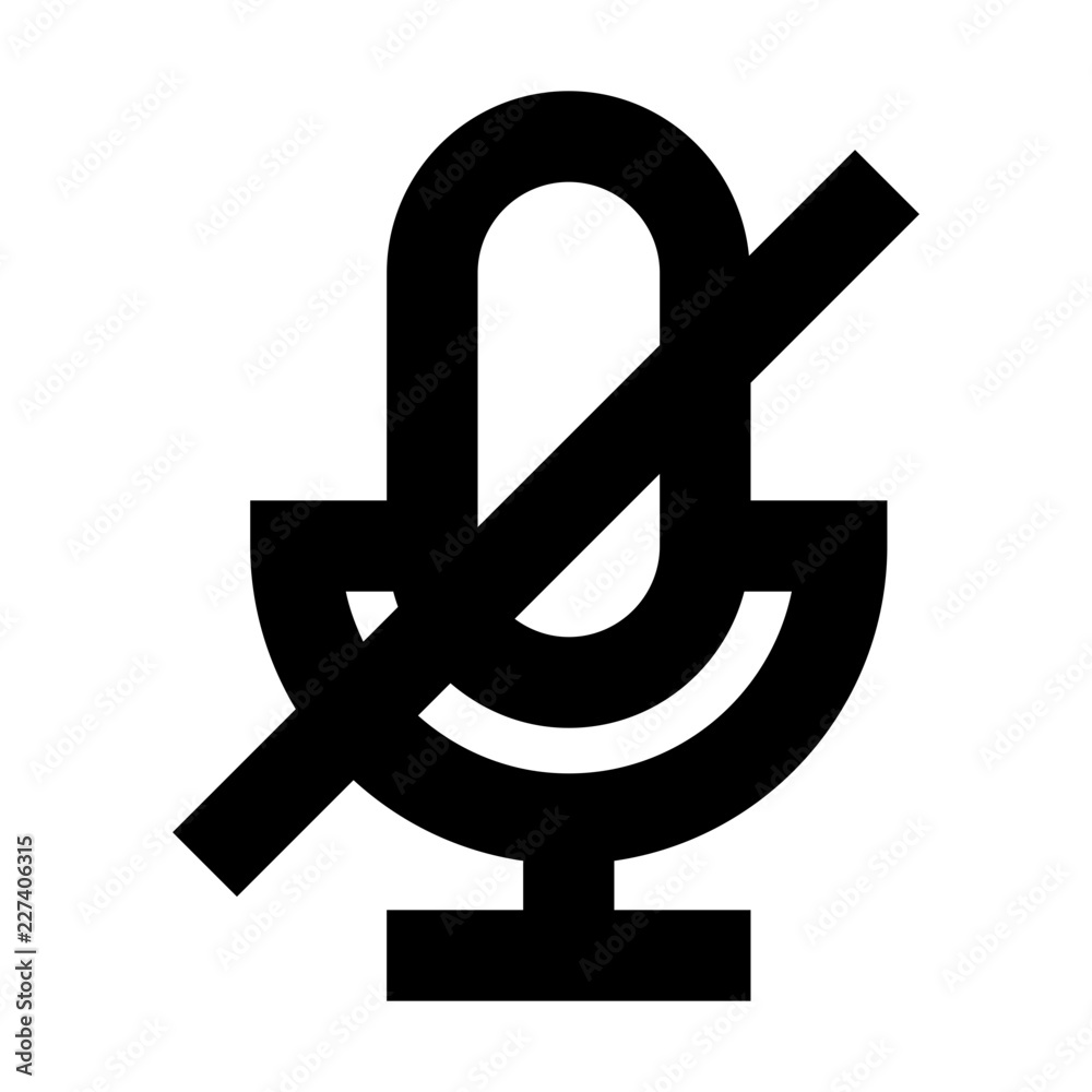 Microphone Recording Off Gui Web vector icon Microphone Recording Off Gui Web vector icon