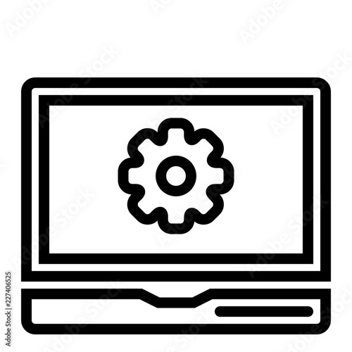 Notebook Settings Computer Service IT Programming Hardware Webdesign vector icon