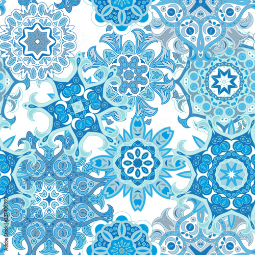 Fototapeta Naklejka Na Ścianę i Meble -  Mandala. Ethnic motifs vector seamless pattern