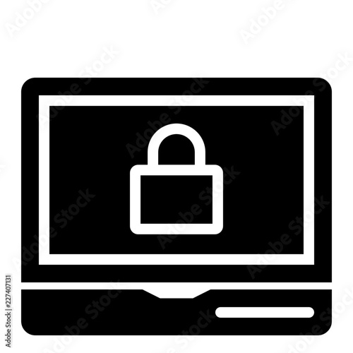 Notebook Lock Computer Service IT Programming Hardware Webdesign vector icon