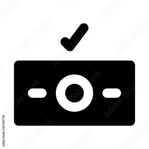 Payed Money Cash Electronic Dollar Purchase vector icon