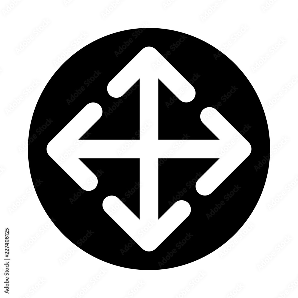 Fototapeta premium Move Application Web Interface Software vector icon