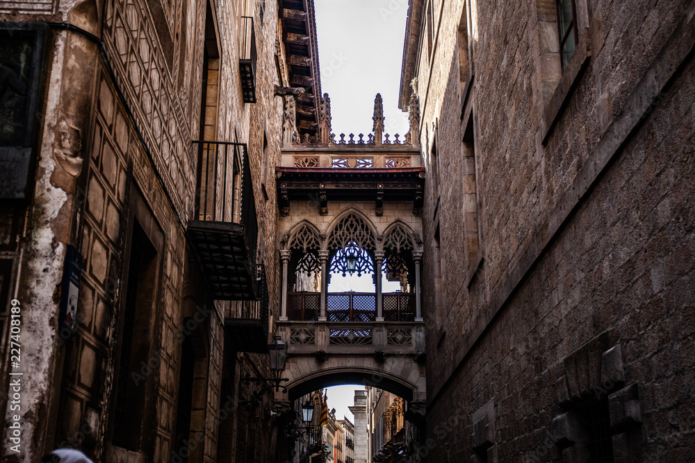 old street in the Barcelona