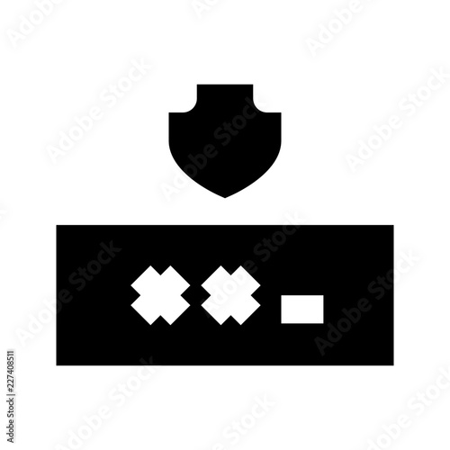 Password Shield Security Protect Protection Secure vector icon