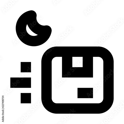 Overnight Parcel Service Delivery Fast Express vector icon