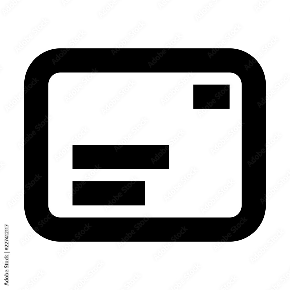 Postcard Send Delivery Gui Web vector icon