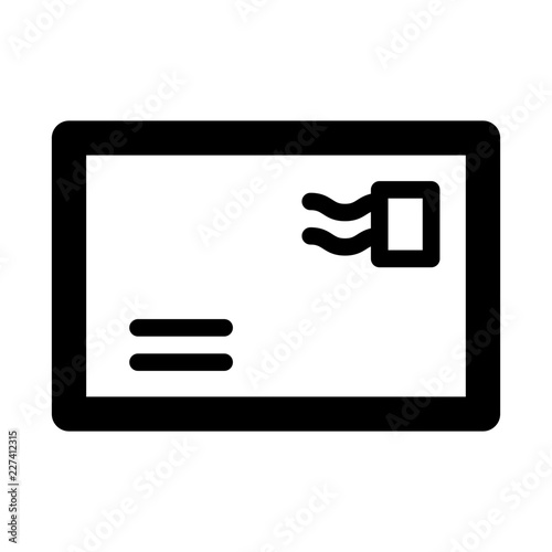 Postcard Mail Postal Service Envelope Delivery vector icon