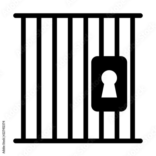 Prison Lawyer Judge Judgement Law vector icon