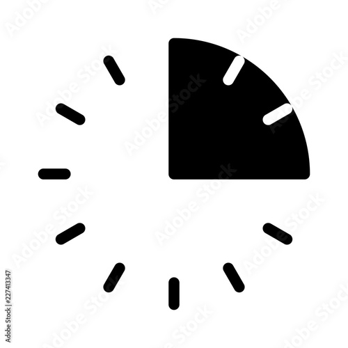Quarter Past Time Watch Timer Countdown vector icon