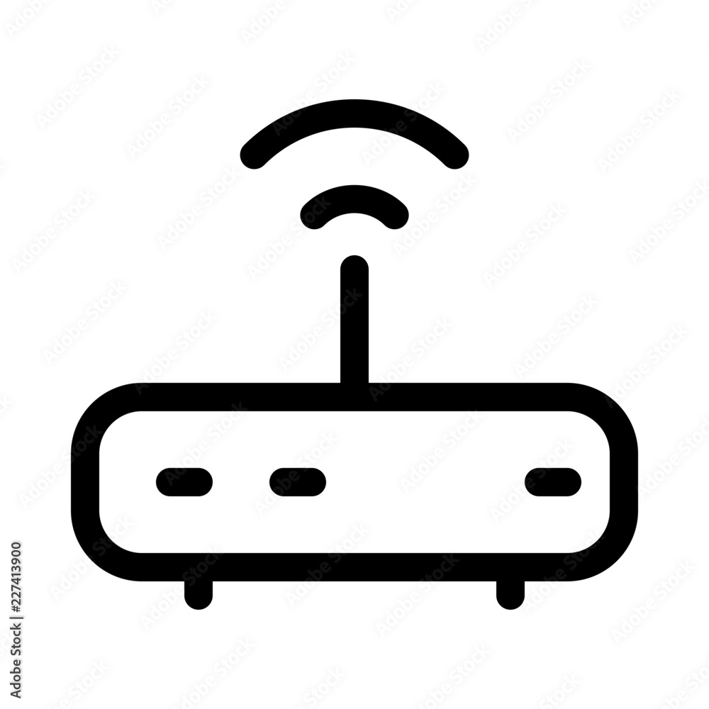 Router Media Multimedia Electronics Hardware vector icon Router Media Multimedia Electronics Hardware vector icon