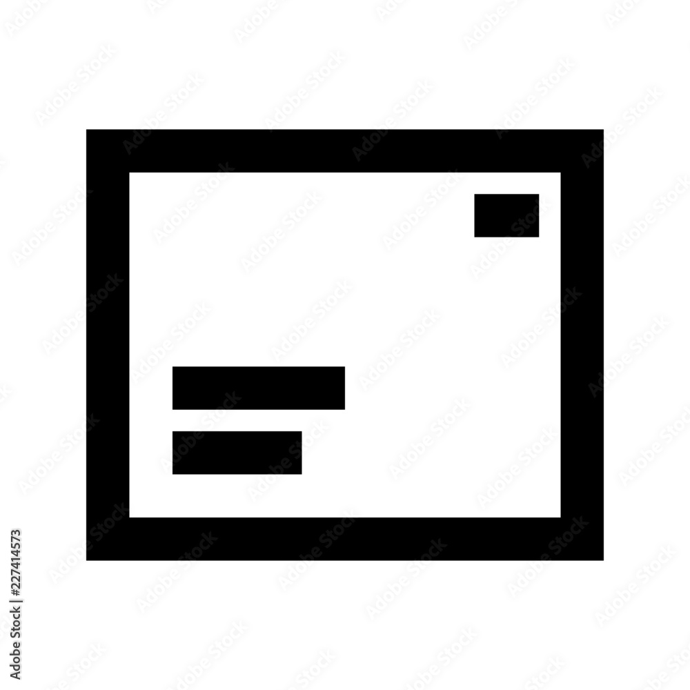 Postcard Send Delivery Gui Web vector icon Postcard Send Delivery Gui Web vector icon