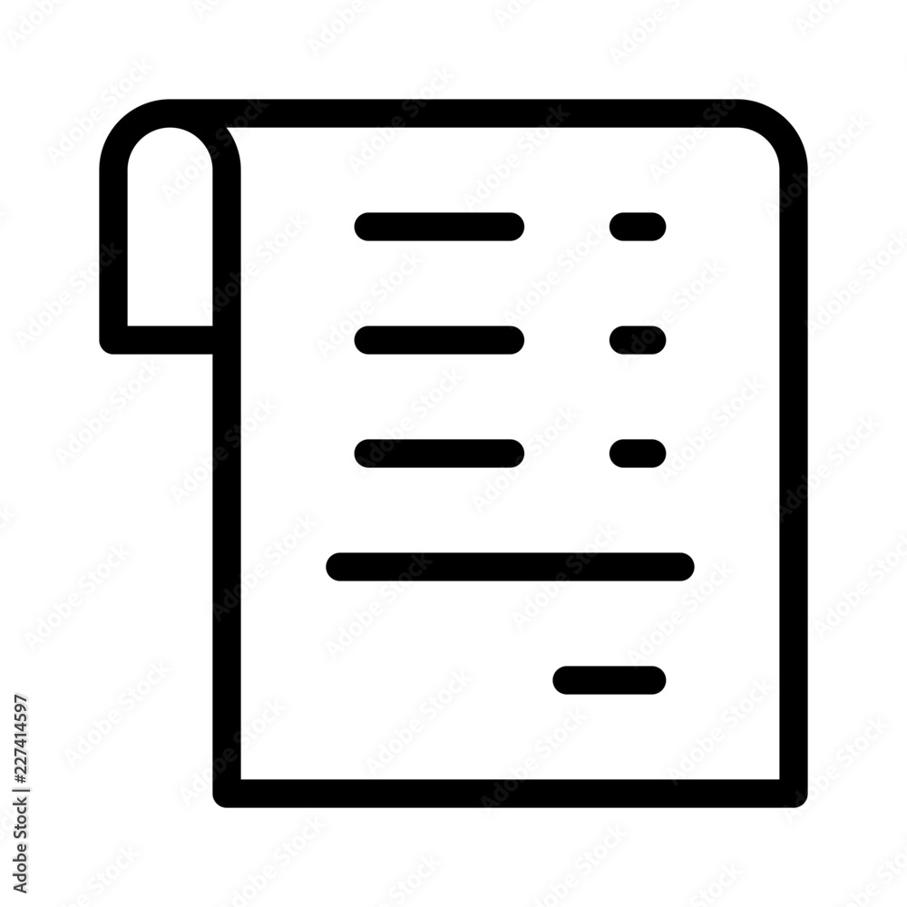 Receipt Finance Money Cash Bank vector icon Receipt Finance Money Cash Bank vector icon