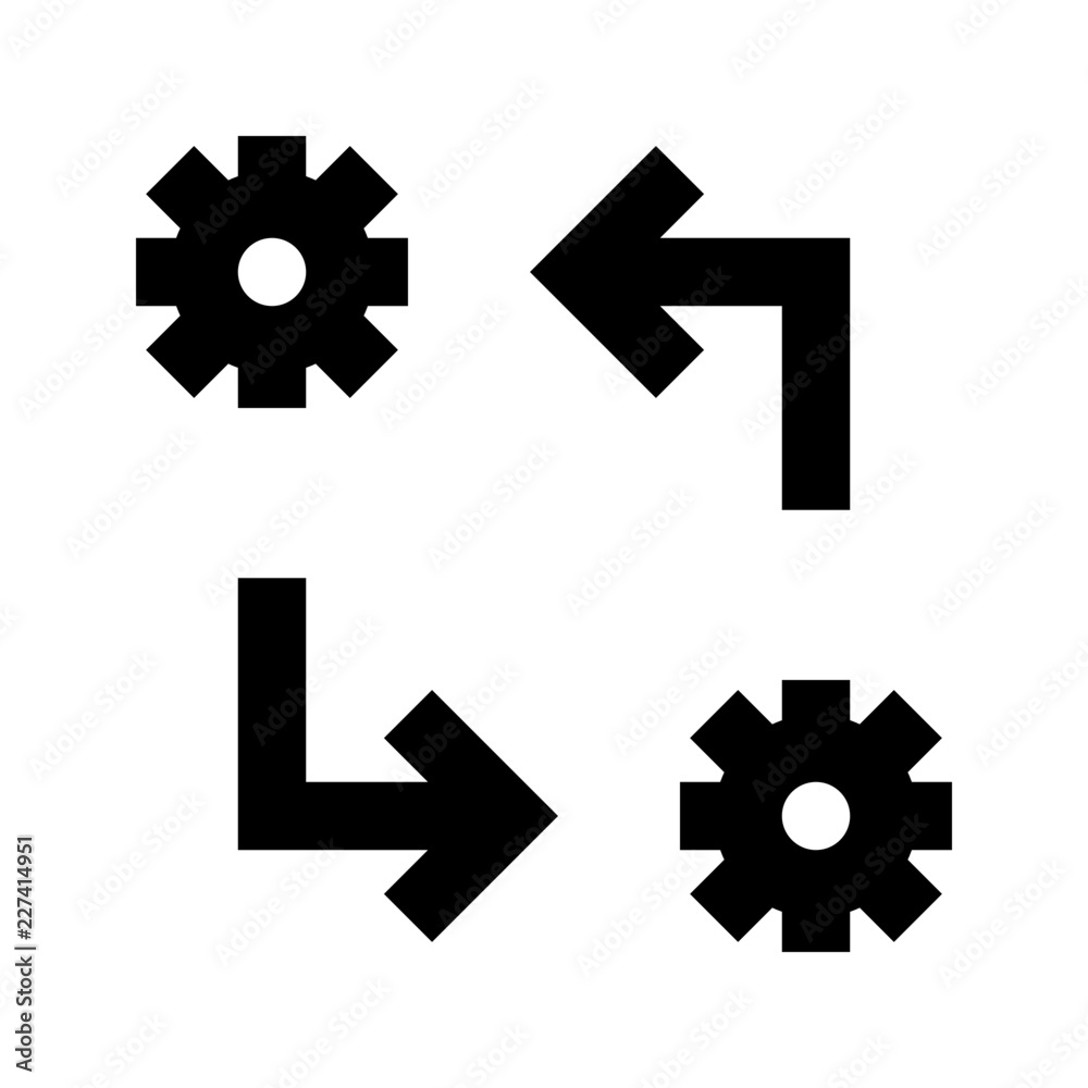 Process Gear Wheel Settings Progress Causality vector icon Process Gear Wheel Settings Progress Causality vector icon