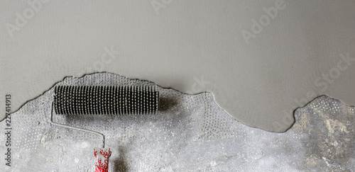 Fill screed floor repair and furnish, shallow dof