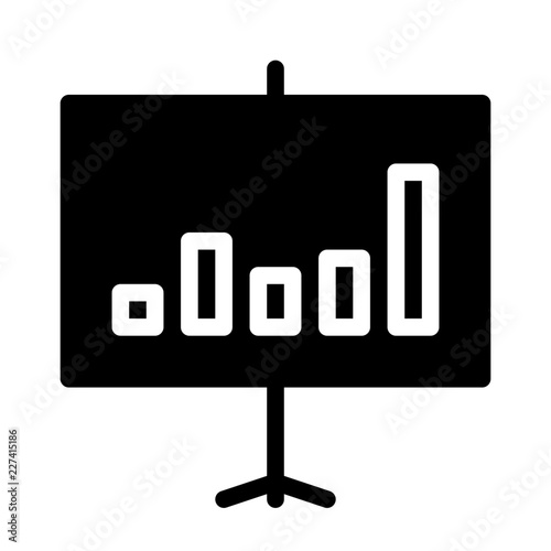 Presentation Chart Work Business Seo Agency Work vector icon