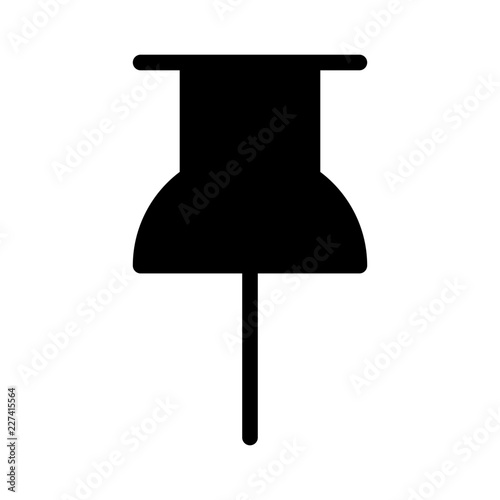 Pin Stationary Office Desk Business vector icon