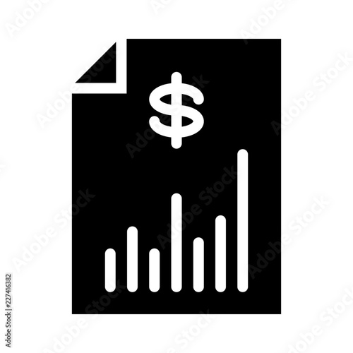 Report Cash Chart Dollar Graph Finance vector icon