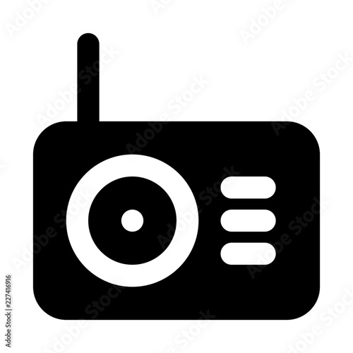 Radio Broadcast News Television Newscast vector icon