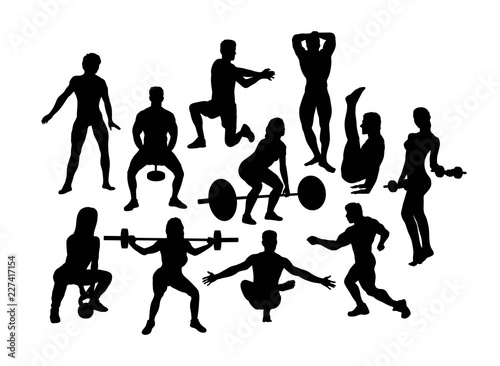 Sport Activity Silhouettes, art vector design