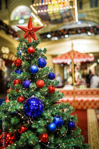 Photo of Christmas decorated with colorful balls of fir in store © nuclear_lily