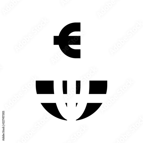 Reserve Currency Euro Finance Money Exchequer Cash vector icon
