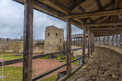 A view of the old Izborsk fortress walls photo