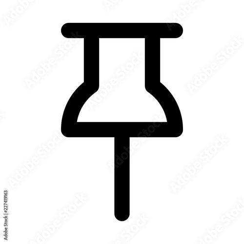 Pin Stationary Office Desk Business vector icon
